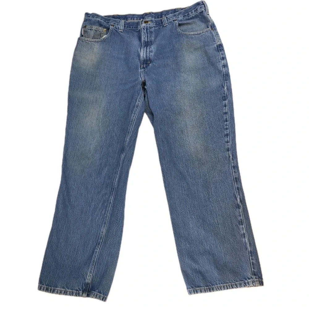 Carhartt Men's‎ Relaxed Fit Blue Denim Jeans 40x30 Gorpcore Thrashed Distressed